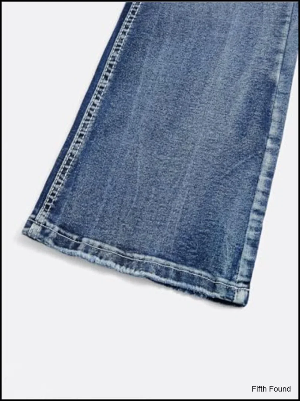 Mid Waisted Bootcut Jeans Stretchy Slim Casual Double Button Flare Denim Pants